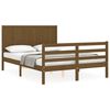 vidaXL Bed Frame without Mattress Honey Brown 140x190 cm Solid Wood