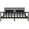 vidaXL Bed Frame without Mattress Black 200x200 cm Solid Wood Pine