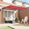 vidaXL Retractable Awning Manual Red 350 x 250 cm Polyester and Steel