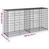 vidaXL Gabion Basket with Cover 200x50x100 cm Galvanised Iron