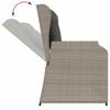 vidaXL Garden Bench Light Grey Poly Rattan
