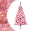 vidaXL Artificial Pre-lit Christmas Tree with 300 LEDs Pink 210 cm PVC