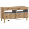 vidaXL LED TV Cabinet Artisan Oak Engineered Wood
