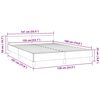 vidaXL Bed Frame without Mattress Black 135x190cm Double Velvet