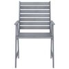 vidaXL 5 Piece Garden Dining Set Grey Solid Acacia Wood