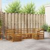 vidaXL Sofa Sets 6 pcs Natural Solid Acacia Wood