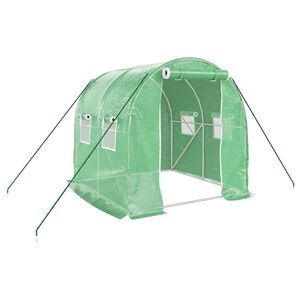 vidaXL Greenhouse with Steel Frame Green 4 m&sup2; 2x2x2 m