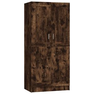 vidaXL Wardrobe Smoked Oak 82.5x51.5x180 cm Engineered Wood