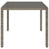 vidaXL Garden Table with Glass Top Grey 150x90x75 cm Poly Rattan