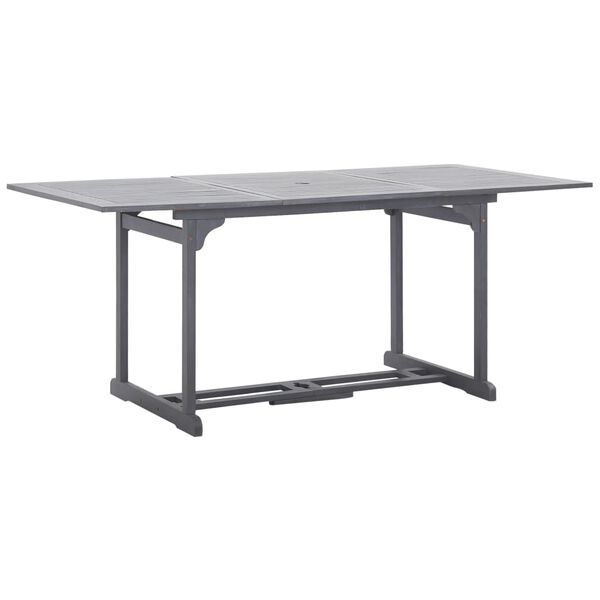 vidaXL 9 Piece Garden Dining Set Solid Acacia Wood Grey