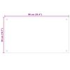 vidaXL Kitchen Backsplash Milk 90 x 50 cm Tempered Glass