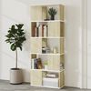 vidaXL Book Cabinet Room Divider White&Sonoma Oak 60x24x155 cm