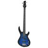 vidaXL Electric Bass Guitar for Beginner with Bag Blue and Black 4/4 46"