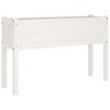 vidaXL Garden Planter White 110x31x70 cm Solid Wood Pine