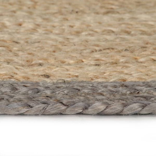 vidaXL Handmade Rug Jute with Grey Border 150 cm