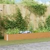 vidaXL Garden Raised Bed Light Brown 970 x 50 x 36 cm Galvanised Steel