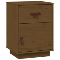 vidaXL Bedside Cabinet Honey Brown 40x34x55 cm Solid Wood Pine