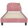 vidaXL Children's Bed Frame with Headboard Pink 80 x 200 cm Velvet