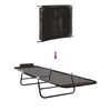 vidaXL Folding Sun Lounger 2 pcs Black 182 x 55 x 85.5cm Textilene