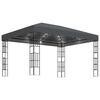 vidaXL Gazebo with LED String Lights 3x4 m Anthracite