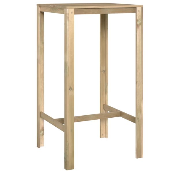 vidaXL Bar Table 60x60x110 cm Impregnated Pinewood