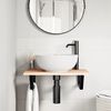 vidaXL Basin Shelf Wall Mounted&nbsp;Steel and&nbsp;Solid Wood Oak