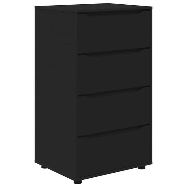vidaXL Storage Cabinets 2 pcs Black 60 x 48 x 105 cm Engineered Wood