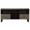 vidaXL TV Cabinet Black 100x33x46 cm Solid Wood Mango