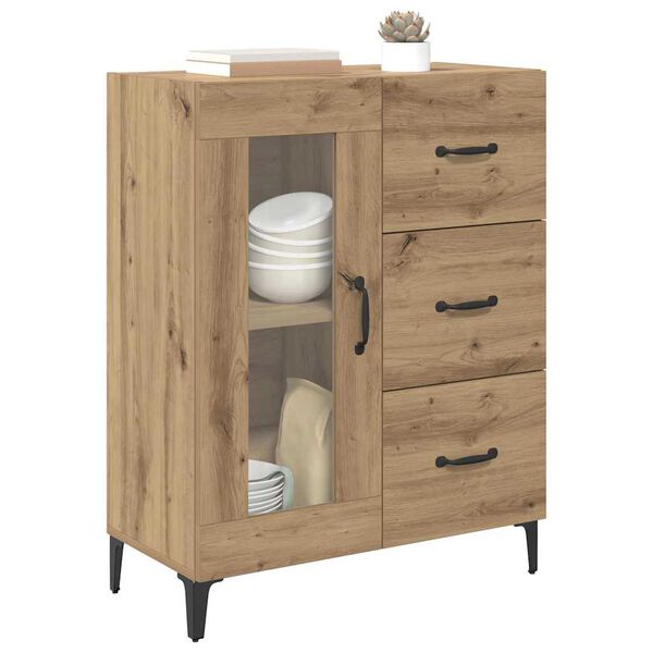 vidaXL Sideboard with Drawer Artisan Oak 69.5 x 34 x 90 cm