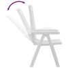 vidaXL Garden Reclining Chairs 2 pcs White PP