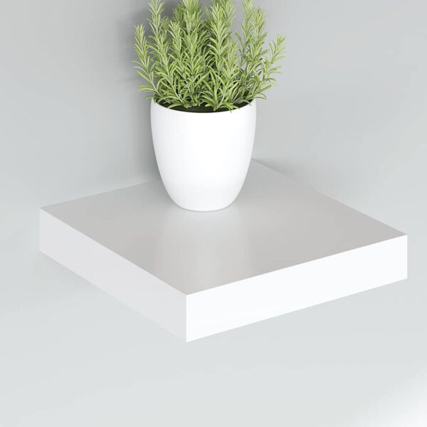 vidaXL Floating Wall Shelf White 23x23.5x3.8 cm MDF