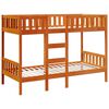 vidaXL Bunk Bed Wax Brown 90x190 cm Solid Wood Pine