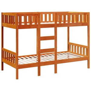vidaXL Bunk Bed Wax Brown 90x190 cm Solid Wood Pine