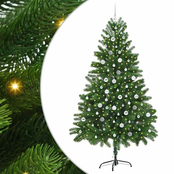 vidaXL Christmas Tree with 300 LEDs with Stand Green 210 cm PE