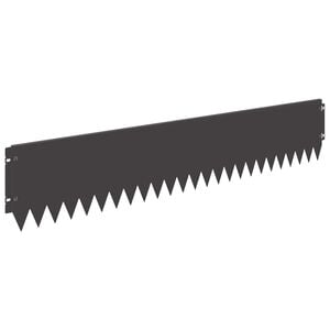vidaXL Lawn Edging 10 pcs 103 x 20 cm Steel Black