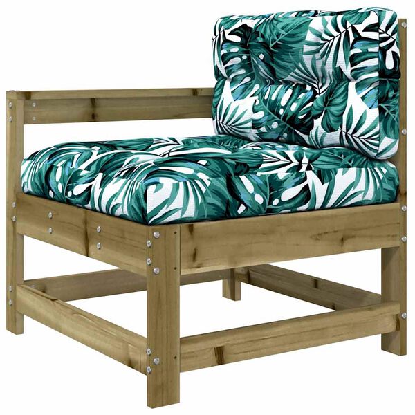 vidaXL Garden Chairs with Cushions 2 pcs Impregnated Wood Pine