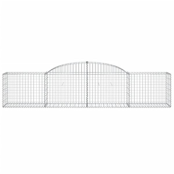 vidaXL Arched Gabion Baskets 15 pcs 300x50x60/80 cm Galvanised Iron