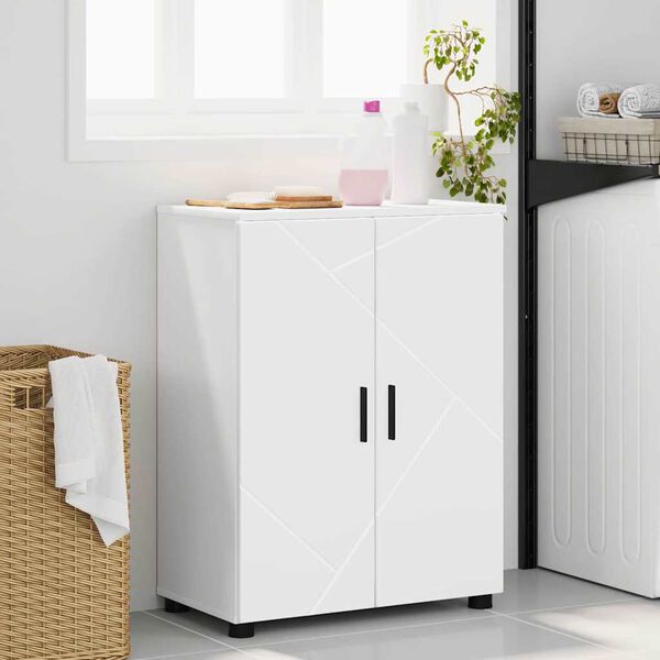 vidaXL Bathroom Cabinet White 60 x 35 x 80 cm Engineered wood & Metal