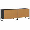 vidaXL TV Cabinet Black Oak 140 x 36 x 49.5 cm Engineered Wood