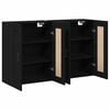 vidaXL Wall-mounted Cabinet 2 pcs Black Oak 69.5 x 34 x 90 cm