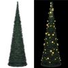vidaXL Pop-up String Artificial Pre-lit Christmas Tree Green 210 cm