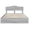 vidaXL Storage Bed Grey Sonoma 160 x 200 cm Engineered Wood