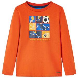 vidaXL Kids' T-shirt with Long Sleeves Orange 92