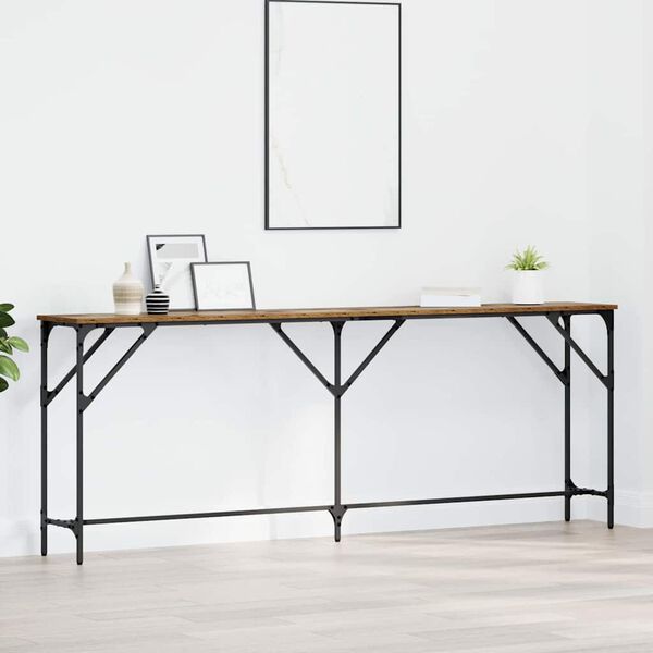 vidaXL Console Table Old Wood 200 x 29 x 75 cm