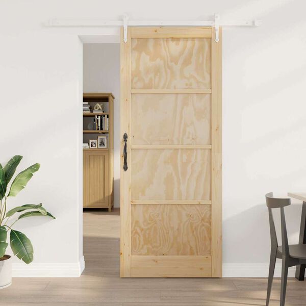vidaXL Sliding Door ORKDAL Brown 86 x 211 cm Solid Pine Wood