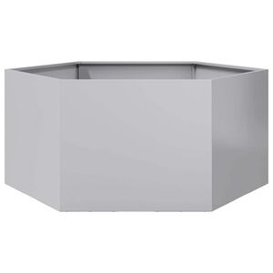 vidaXL Garden Planter Hexagon 104x90x45 cm Galvanized Steel