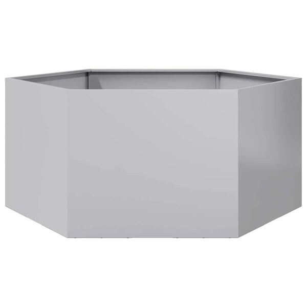vidaXL Garden Planter Hexagon 104x90x45 cm Galvanized Steel