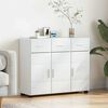 vidaXL Sideboard with Shelf White 88.5 x 30.5 x 73 cm Engineered Wood