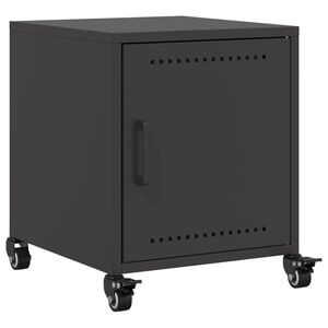 vidaXL Bedside Cabinet Black 36x39x43,5 cm Steel