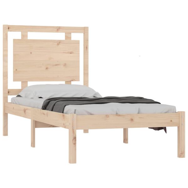 vidaXL Bed Frame without Mattress 75x190 cm Small Single Solid Wood